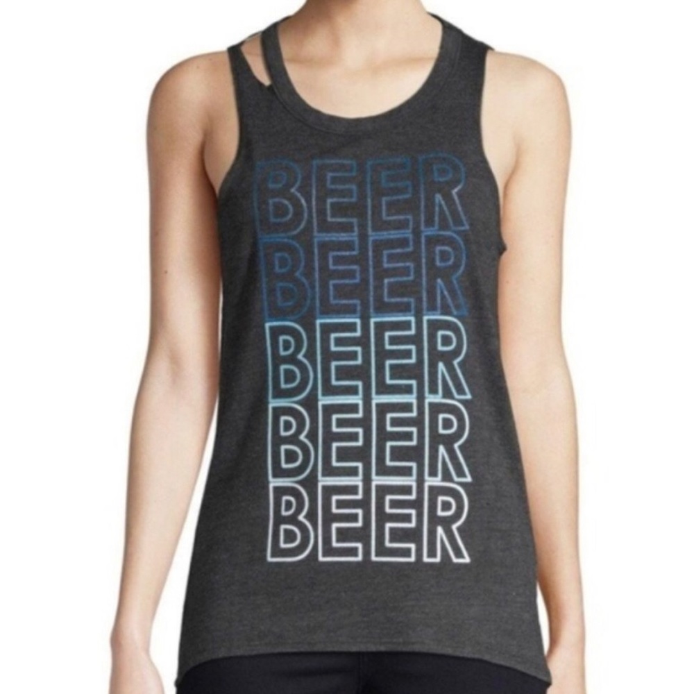 Chaser Deconstructed Tank Top Gray Size M